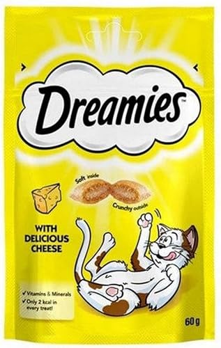 Dreamies Cheese Dry Cat Treats 60 g (Pack of 6)