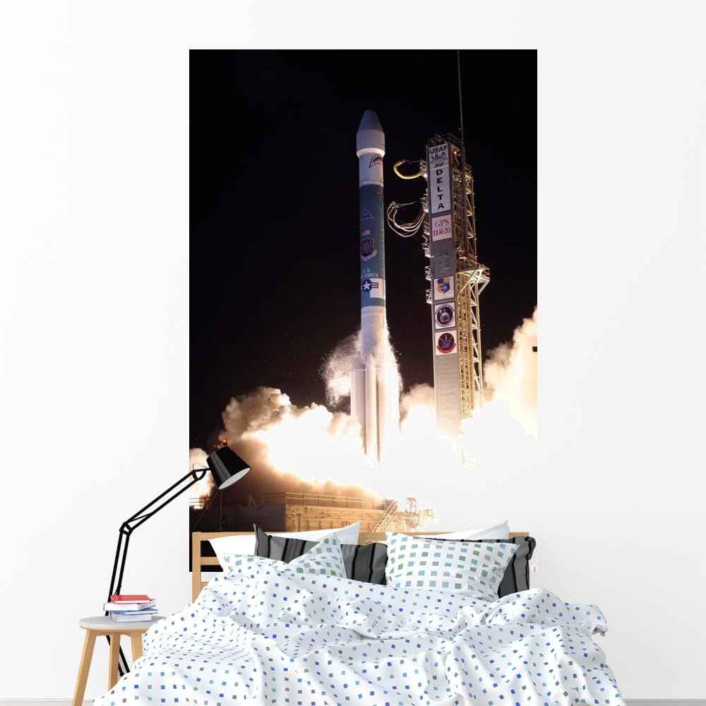 Wallmonkeys United Launch Alliance Delta Wall Mural Peel and Stick Outer Space Graphic (72 in H x 48 in W) WM97718