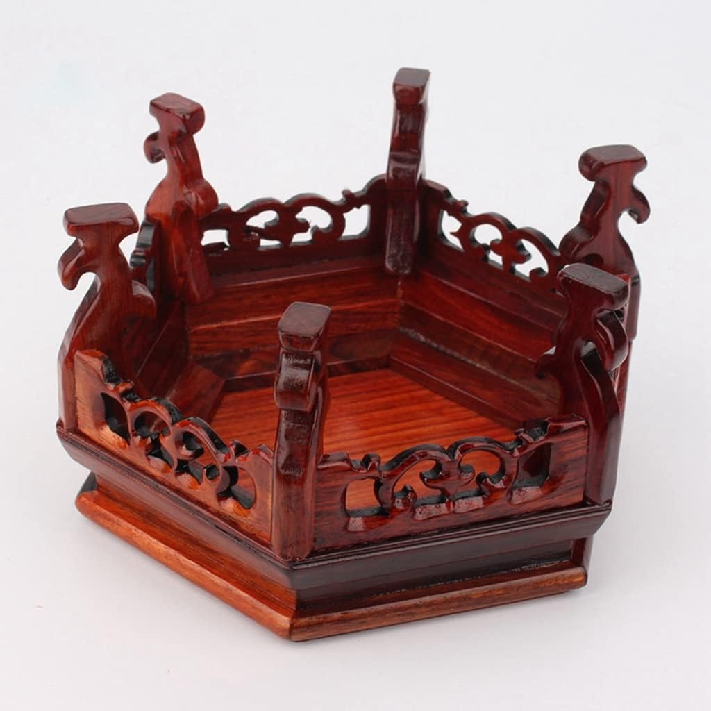 Bonsai Stand Handmade Wood Carved Teapot Holder Tea Set Holder Pot Holder Small Coffee Table for Home Office Decoration (Color : A)