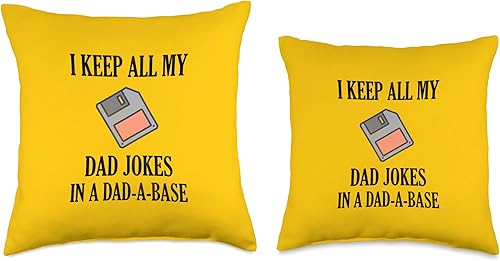 Miniatura 3 de Sailor Nostalgia Gifts I Keep Jokes in A Dad-A-Base - Almohada divertida de regalo para padre, 16 x 16 pulgadas, multicolor