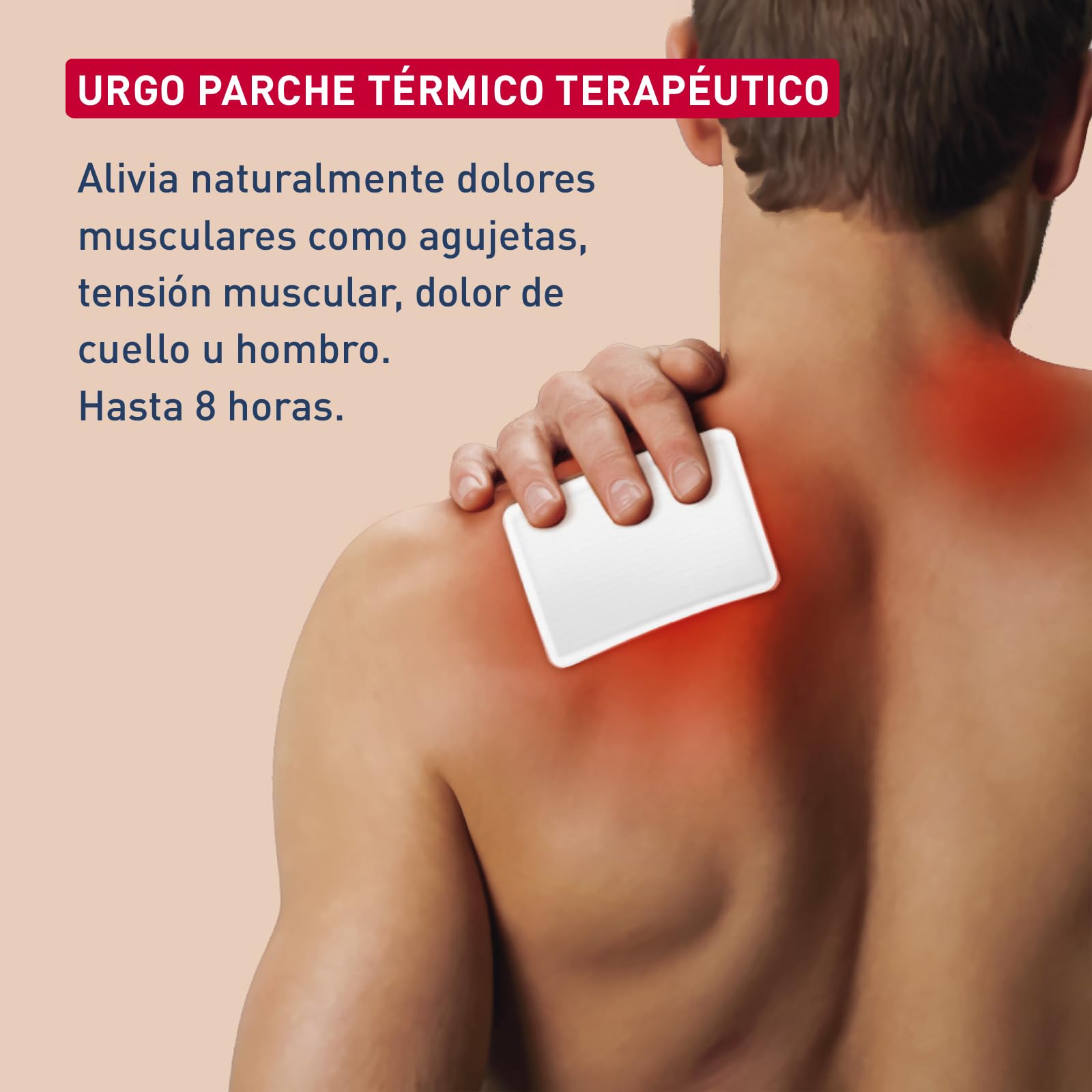 Urgo - Parche térmico terapéutico - Indicado para dolores musculares y articulares - Caja con 4 parches de 10 cm x 13 cm