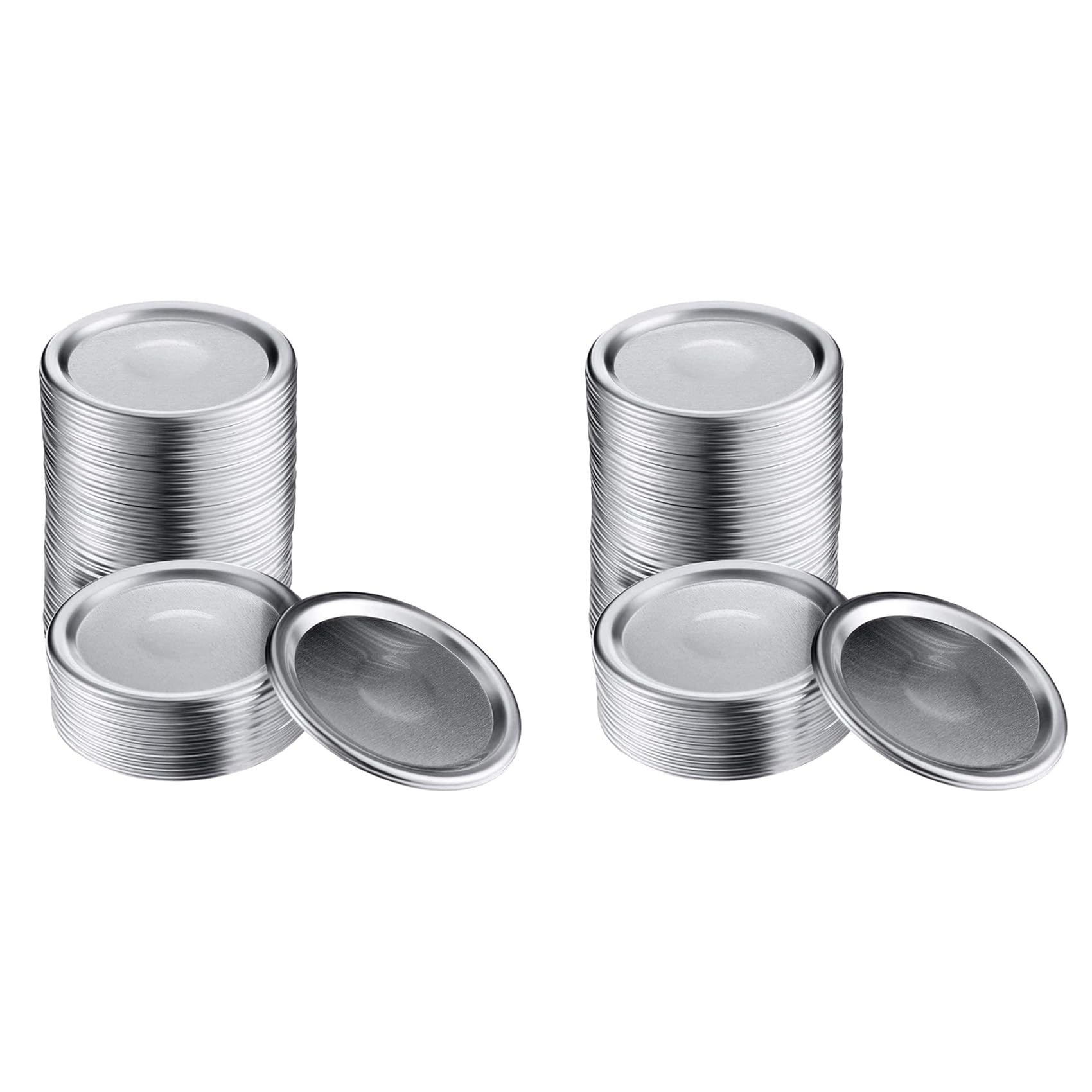 Couvercles réutilisables 86 mm argent anti-fuite pour bocaux maison