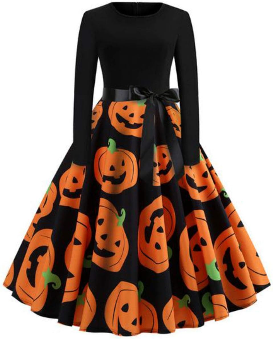 [monoii] サイズ選べる ハロウィン ワンピース レディース 可愛い 魔女 コスプレ イベント コスチューム 長袖 ハロウィンコス パーティー 衣装 ドレス