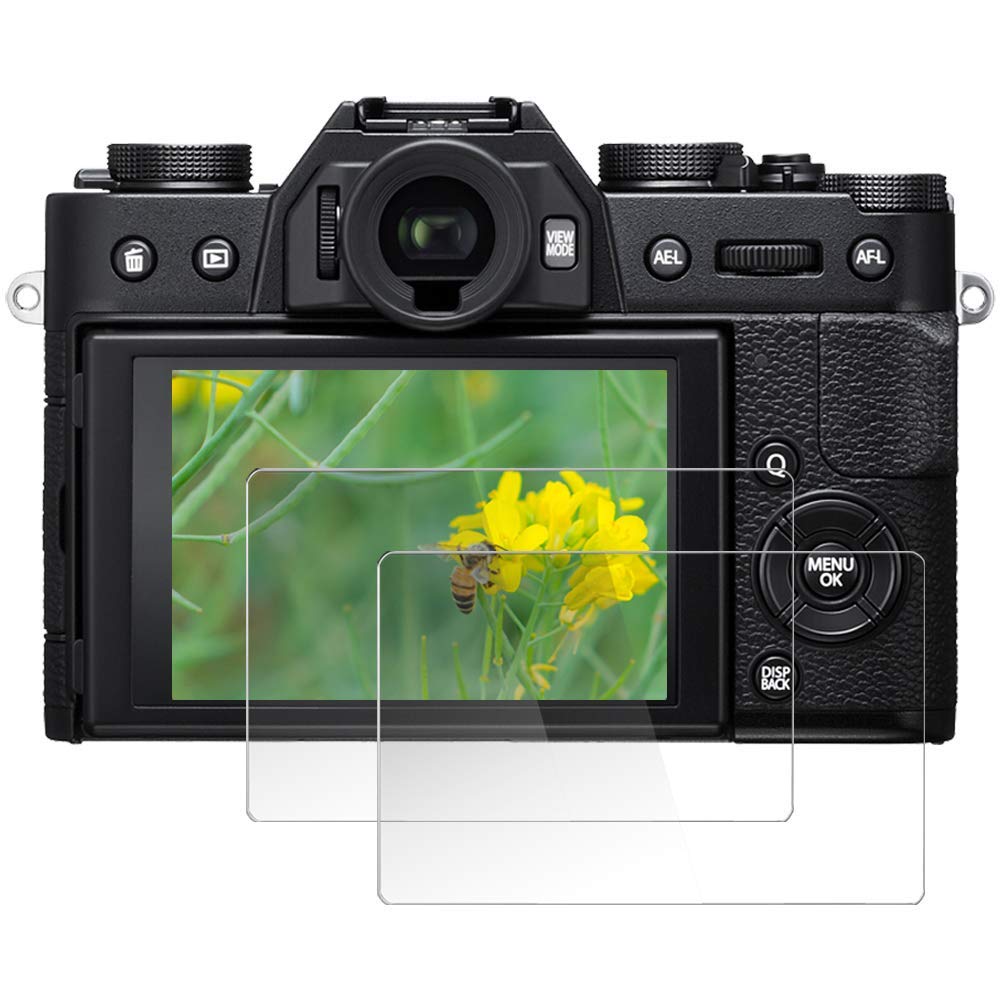 2Pack Screen Protector Compatible with Fujifilm X-S10 X-T30 X-T20 X-T10 X-A1 X-A2 X-T100 X-E3 X30 X-E3 X30 Camera LCD Tempered Glass 9H Hardness Anti-Scrach Anti-Bubble