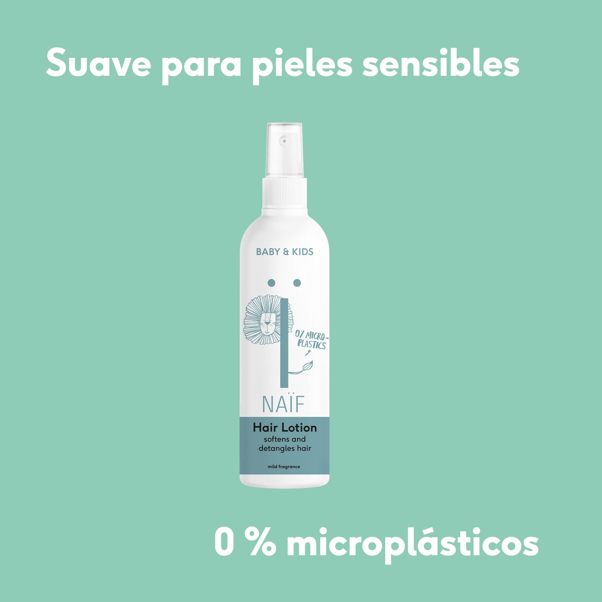 Naïf - Spray de Peinado Fácil - Para Bebés y Niños - Ingredientes Naturales - Hidratante - Sin Silicona - Antifrizz - Sin Aclarado - Acondicionador Sin Enjuague - 150 ml