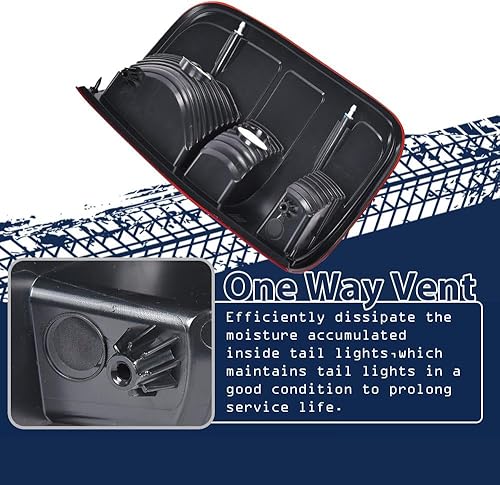 Miniatura 86 de PIT66 Luces traseras, compatibles con Ford F150 2009 2010 2011 2012 2013 2014 Conjunto de luces de freno traseras izquierda y derecha, lente roja