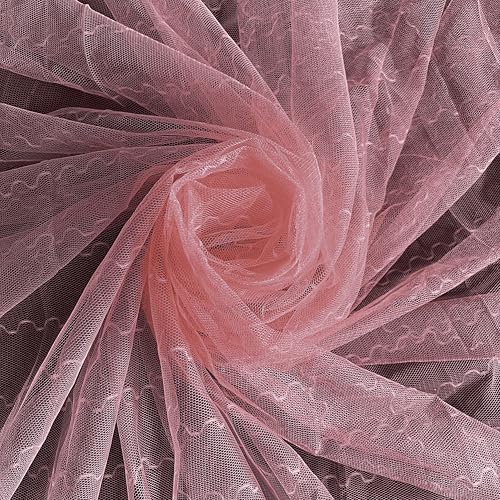 Image of Mosquito Net for King Size Bed & Double Bed, 6x7 ft, Wall /Hook Hanging, Premium Poly-Cotton Blend Fabric Foldable Machhardani (Peach Pink - Frame Not Included)