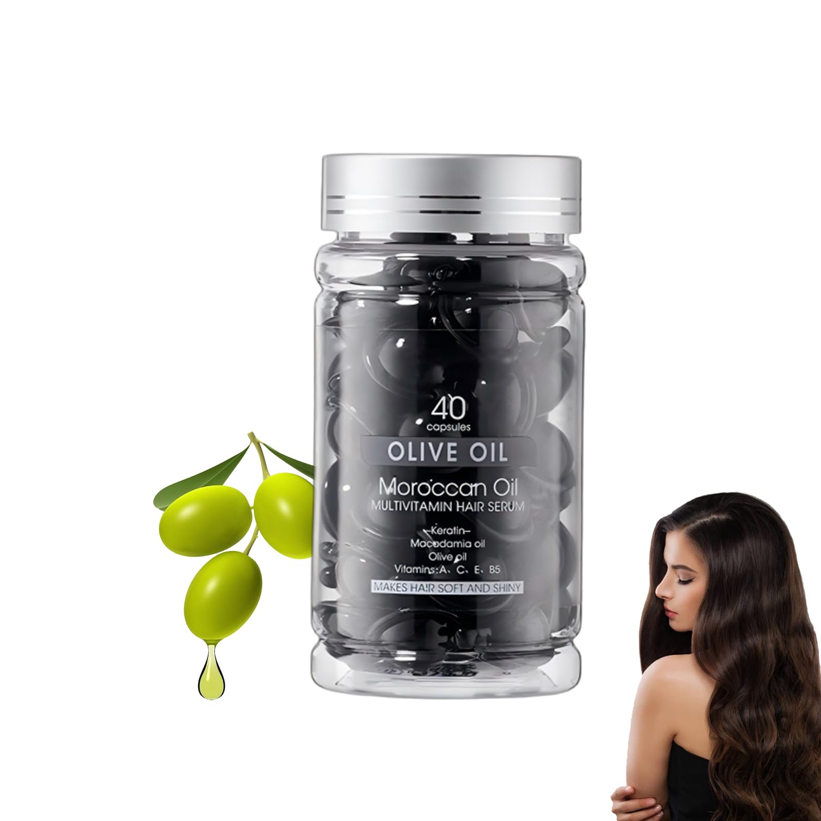 Multivitamin Hair Serum, Hair Serum Capsules, Smoothing & Nourishing Hair Treatment