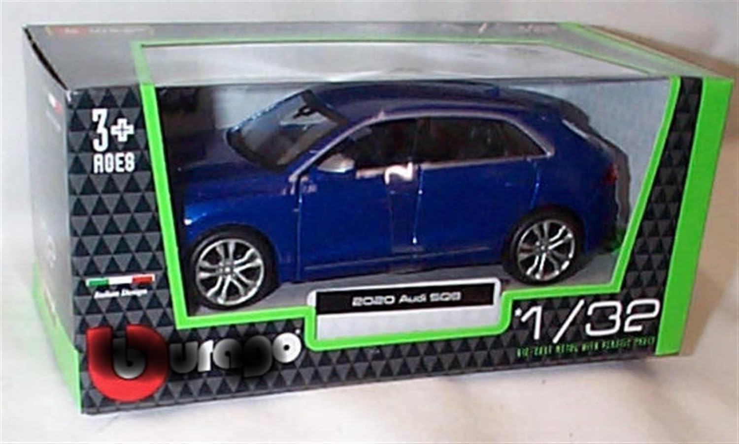 Bburago 2020 A'UD.I SQ8 in Blue Vehicle 1:32 scale diecast model