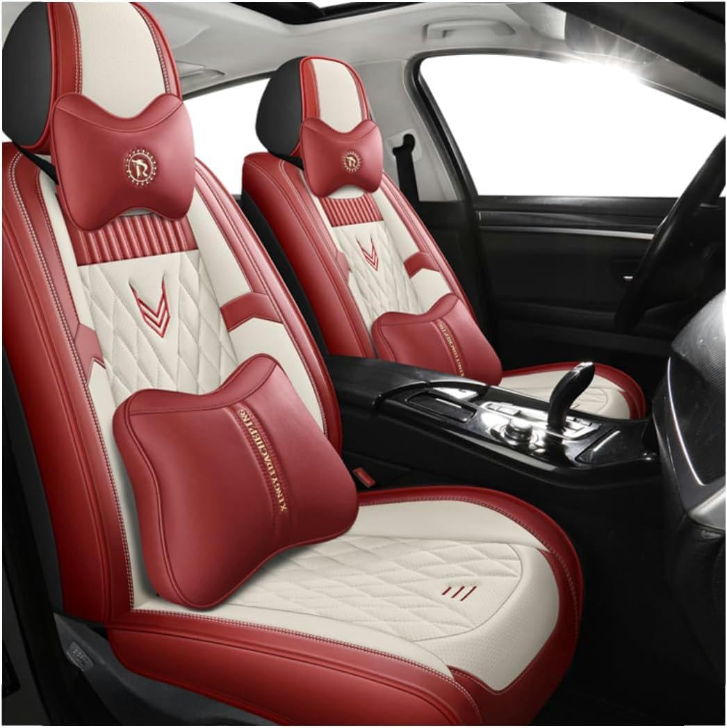 Housse de siège de voiture universelle rouge pour Tucson Kona i30 Sonata Getz accessoires auto - 8