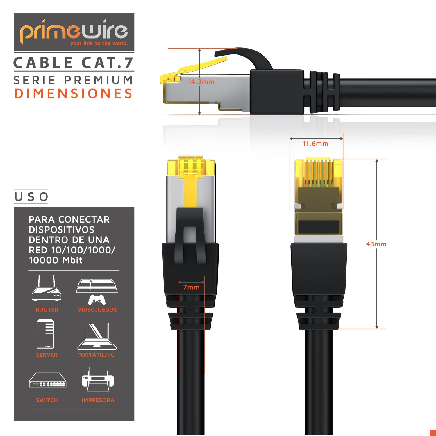 Comprar Cabo de rede RJ45 Cat6 UTP UTP CCA AWG26 até 1000 Mbps 1 m