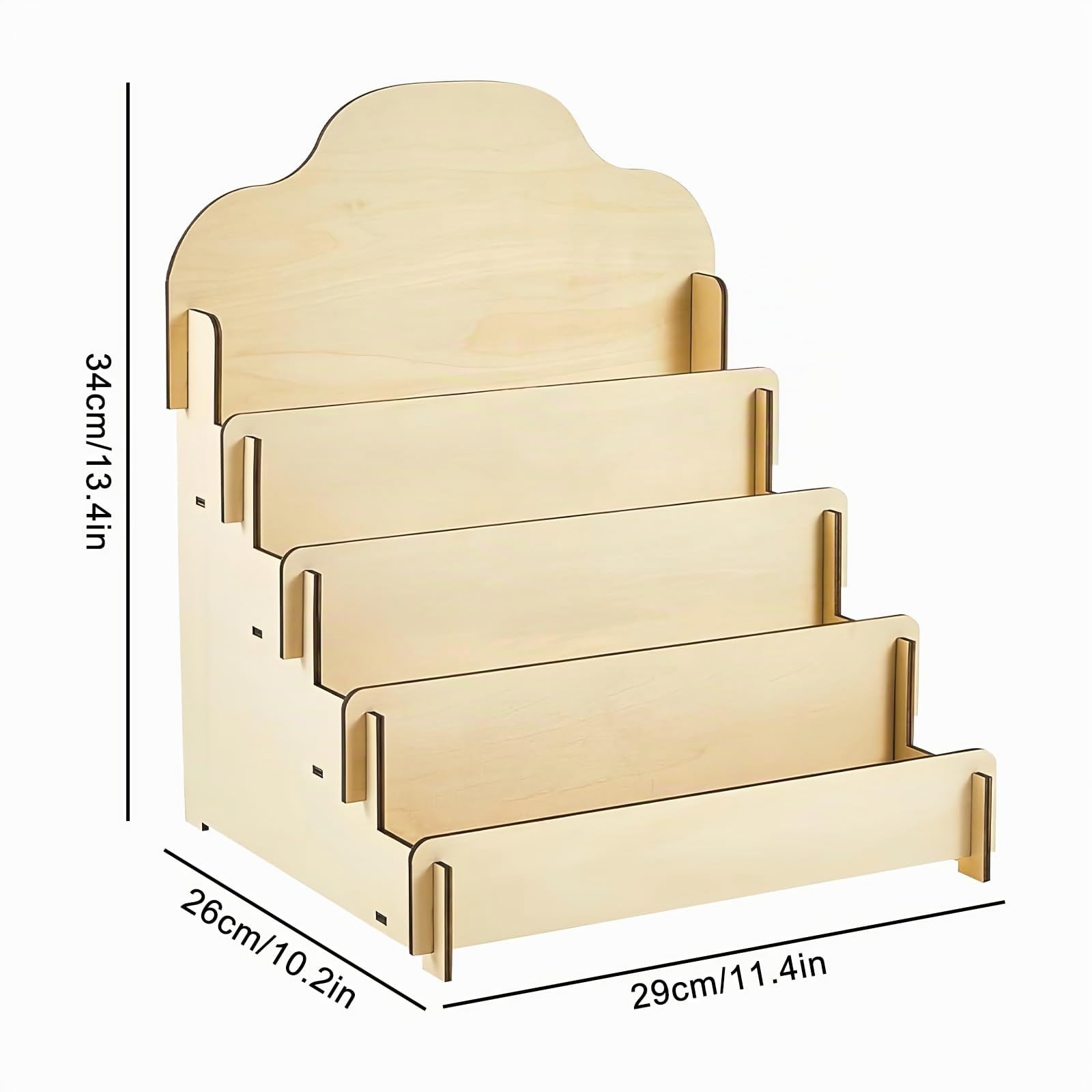 GBKDQQ Soporte para tarjetas de madera con soporte de exhibición de 4 niveles, soporte para tarjetas postales, soporte de presentación, soporte para tarjetas de felicitación, soporte de exhibición