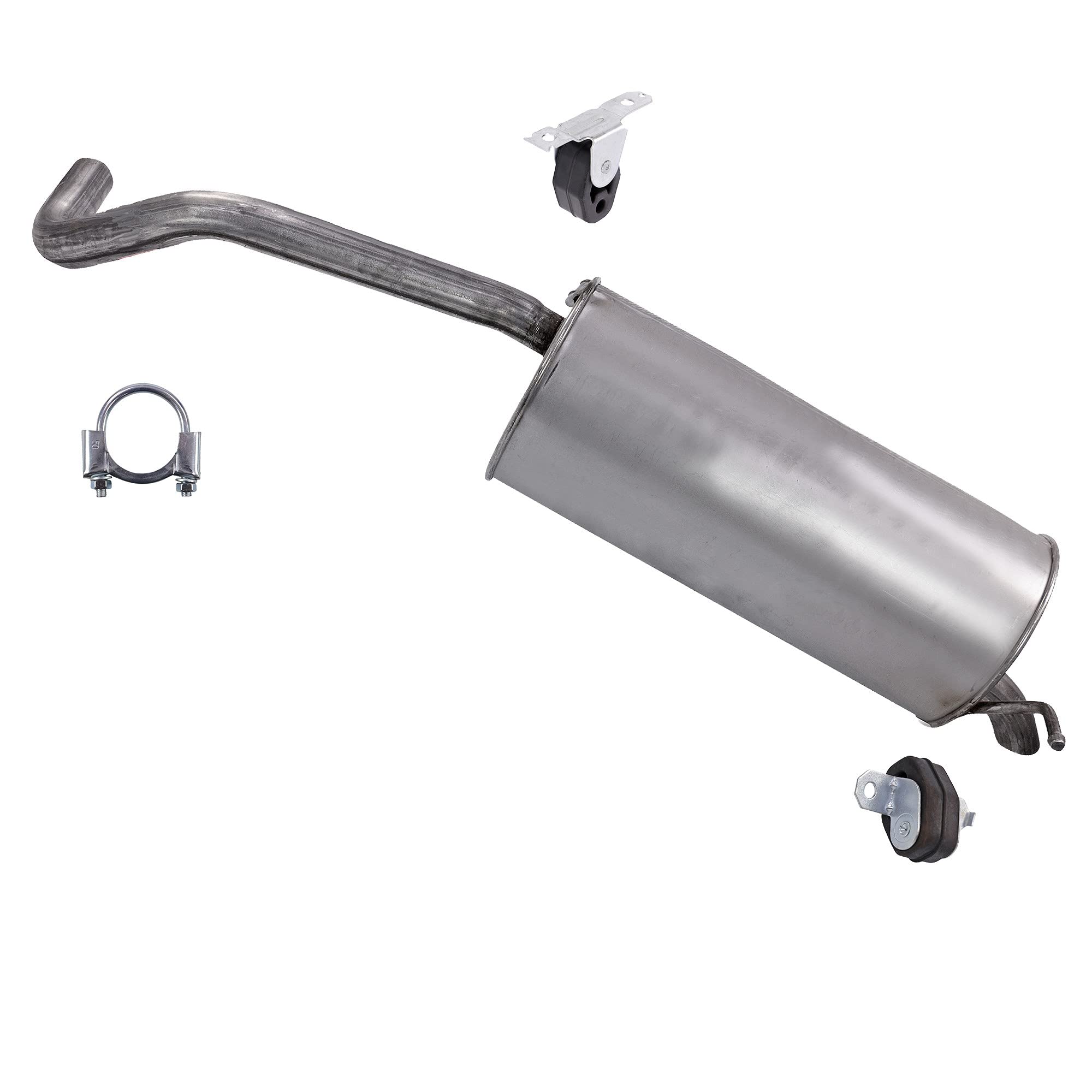 ATEC Germany Auspuff Schalldämpfer Set 1x Endschalldämpfer, mit Montagematerial Kompatibel mit SEAT IBIZA III (6L1), SKODA FABIA 1 (6Y2), FABIA 1 Stufenheck (6Y3), FABIA 2 (542), VW POLO (9N_, 9A_)