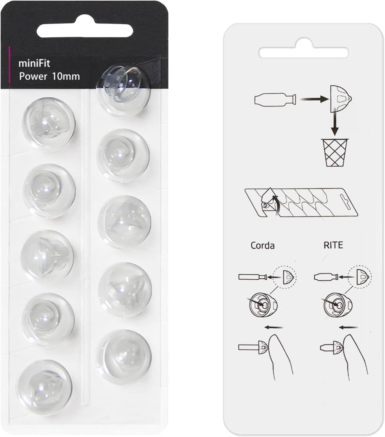 (Power 10mm) Hearing Aid Domes for Oticon Minifit, Oticon Ear Caps Replacements Parts AccessoriesDomes for Oticon Hearing Aid Supplies Cleaning Kits(30-Pcs)