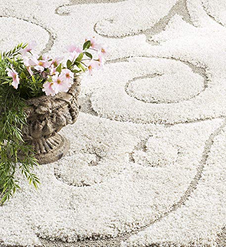 Image of Shaggy Super Soft Carpet for Home & Living Room Size - 5 X 8 Ft (Cream & Beige)