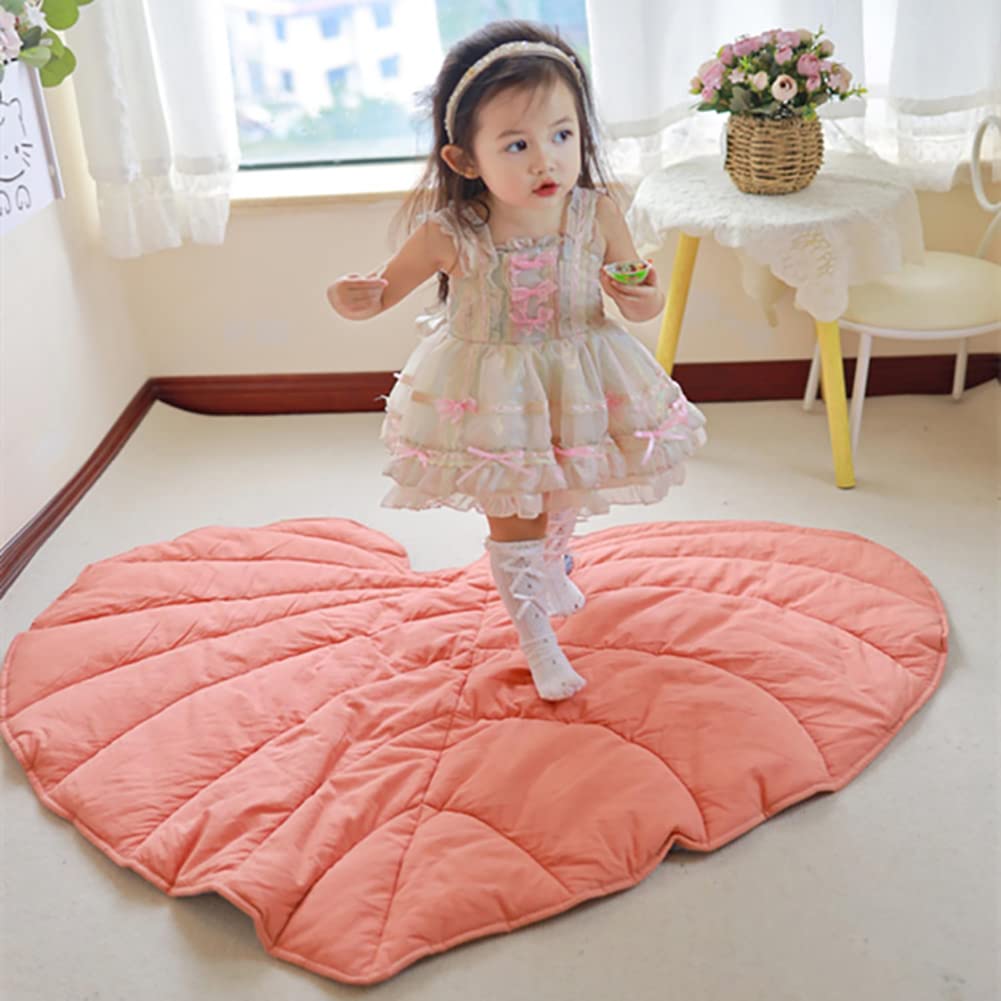 Surakey Tapis Epais Bebe Matelas de Sol Tapis Feuille Vert Tapis D'éveil pour Bébé Tapis Lavable en Coton Multifonction Tapis Enfants pour Ramper Et Jouer, Cadeau pour La Naissance Baby Shower