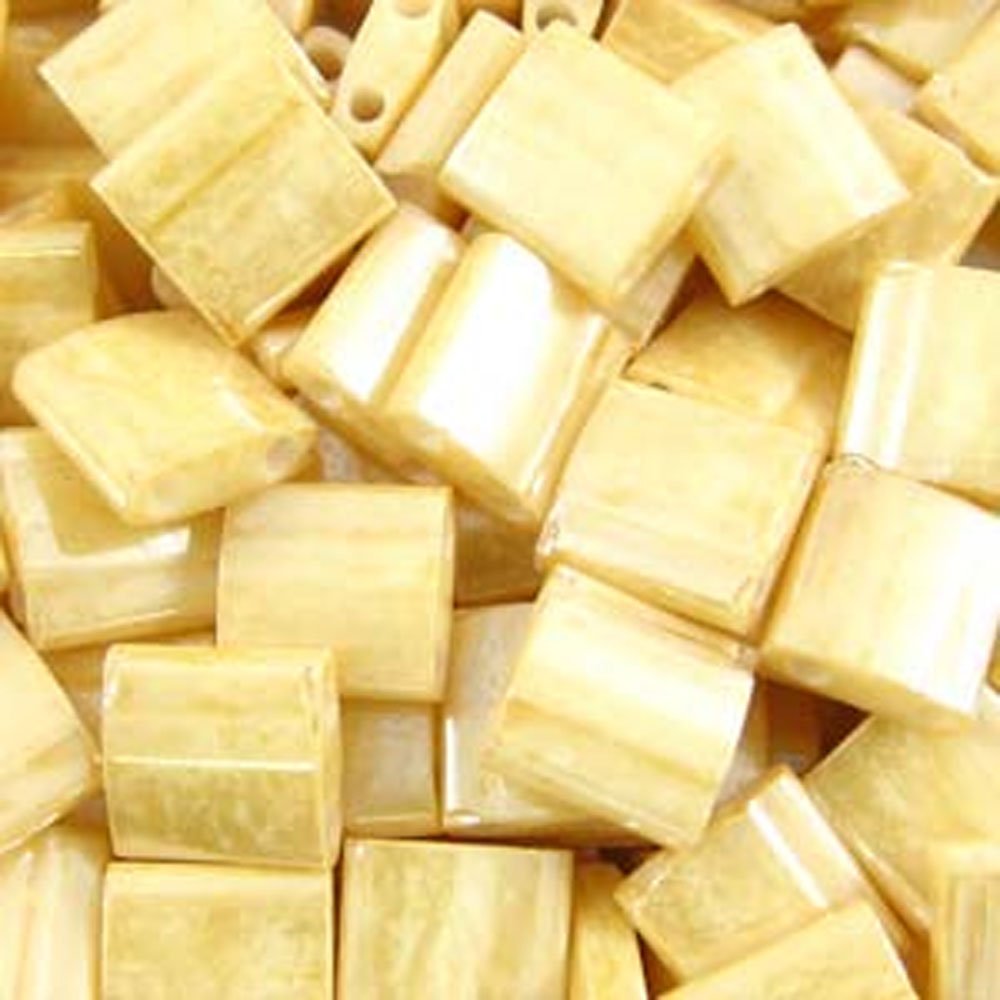 Miyuki Tila 2 Hole Square Beads Light Caramel Ceylon 7.2Gr