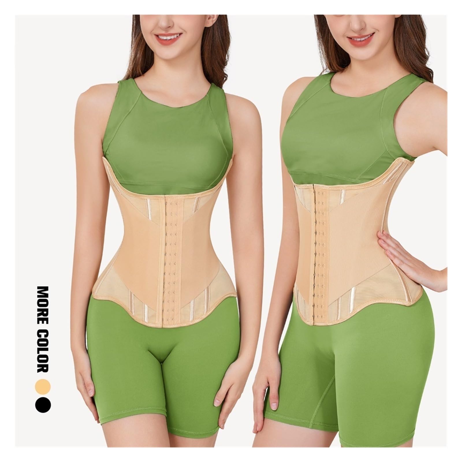 Panciera per Snellire Donna Corsetto Modellante a Forma di U for Donna, con Bottoni, for Il Seno sollevato, Traspirante Osso d'Acciaio