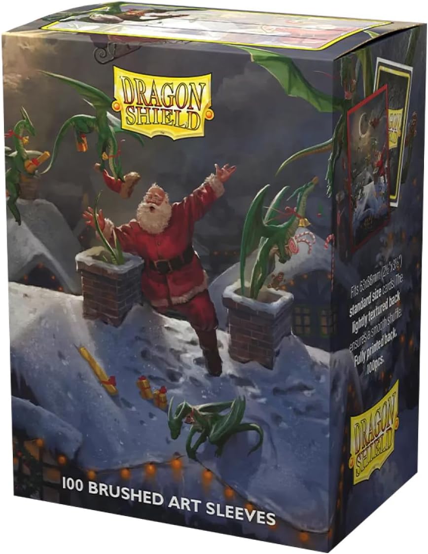 Dragon Shield Sleeves – Matte Limited Edition Brushed Art: Christmas 2023 100 CT - Compatible with Pokémon, Magic The Gathering Cards & Digimon MTG TCG OCG & Hockey Cards