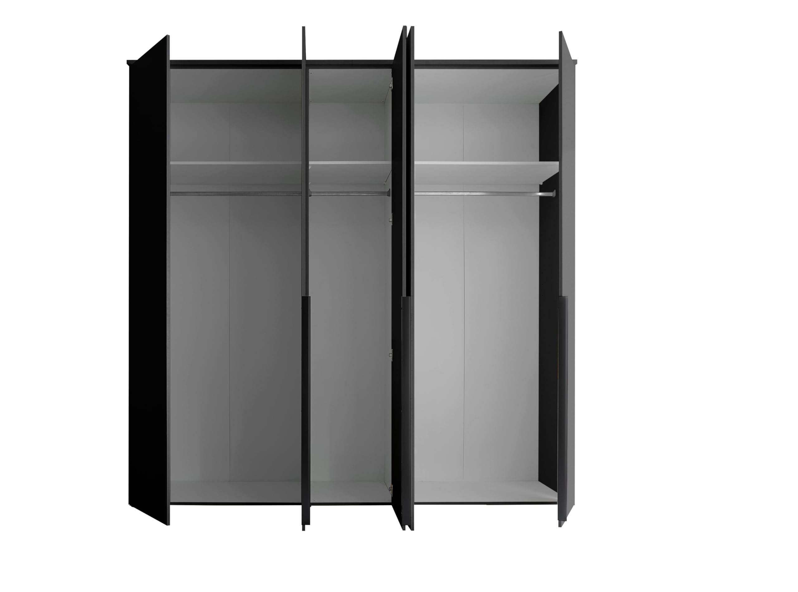 AVANTI TRENDSTORE - Civiasco - Armadio con 5 ante a battente di colore antracite Dimensioni ca. LAP 225x225x52cm