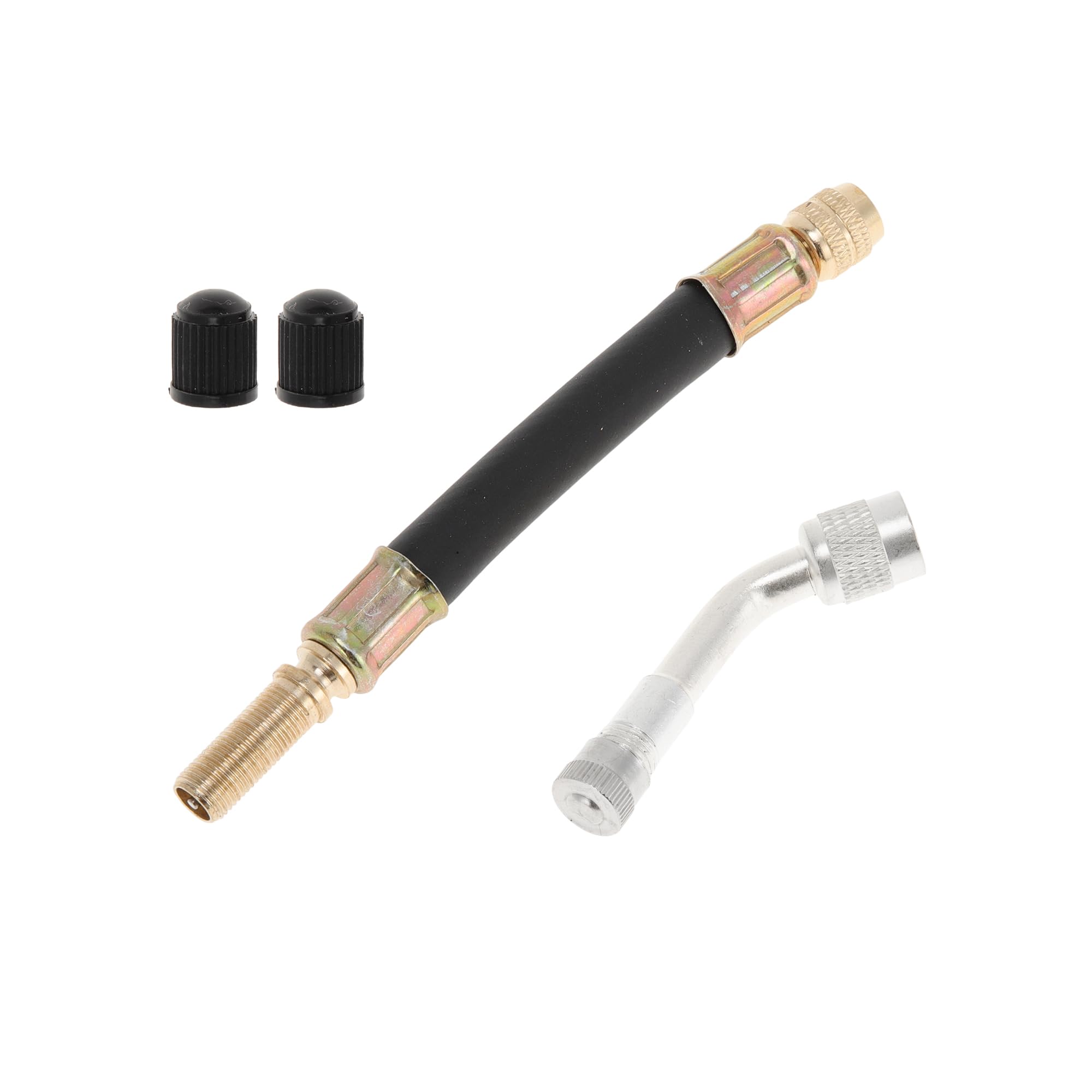 Motoforti 1set 135 Degree Copper Tire Valve Extension with Durable Plastic 125mm Tyre Valve Inflation Adapter for Car Motorcycle RV Truck Bike