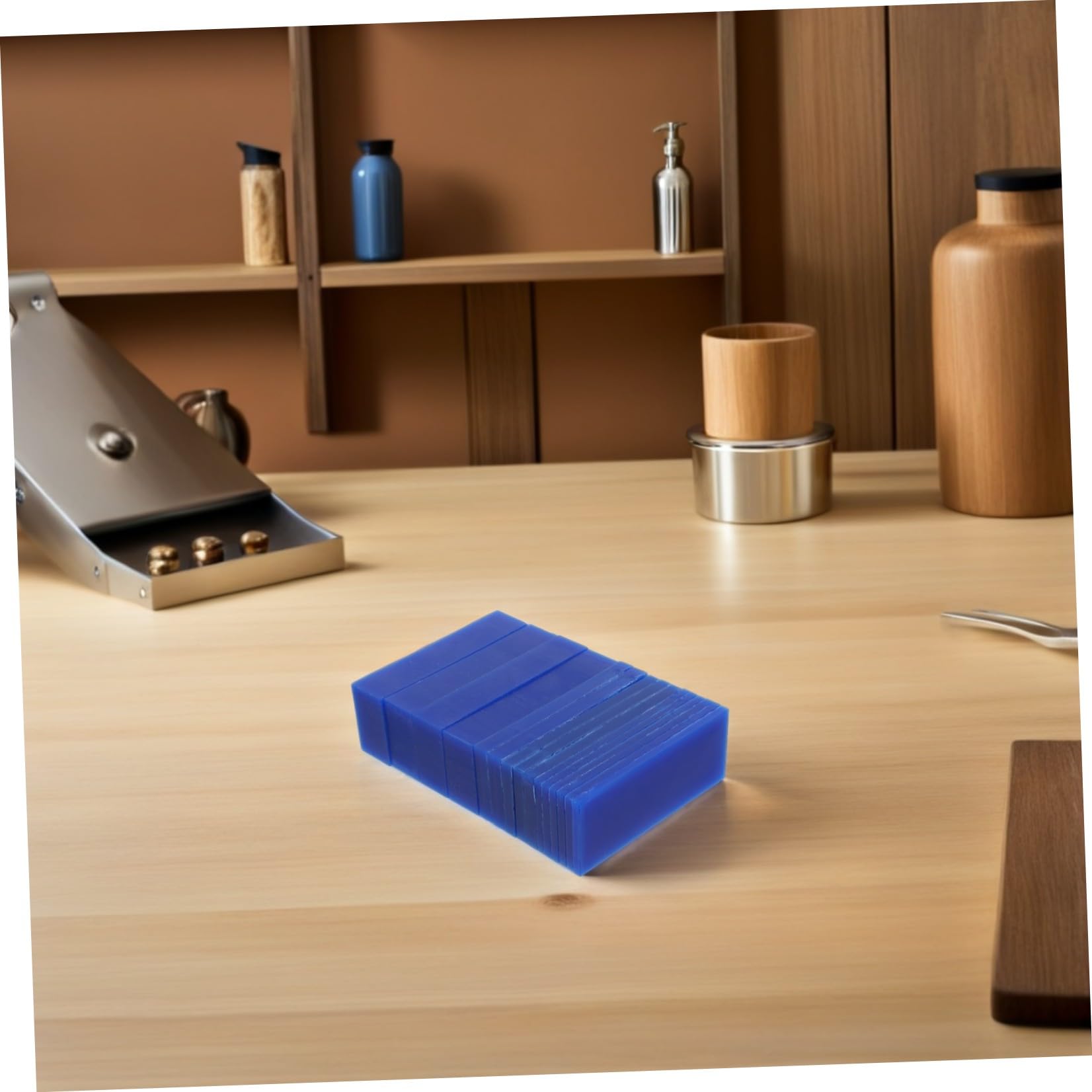 POPETPOP 15 Pezzi Fogli di Cera per Modellare Gioielli Incisione Facile, Cera Modellante Blu per Progetti Artigianali e Incisioni Precise