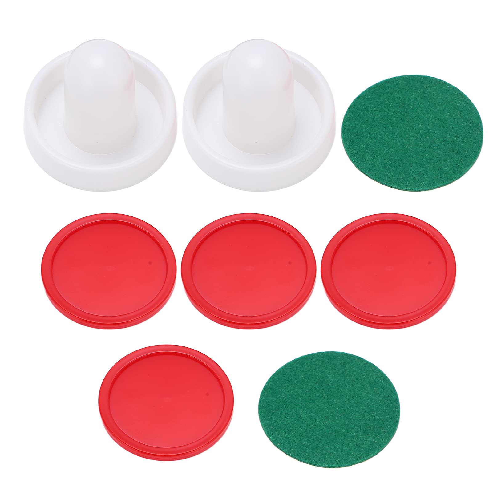 Table Hockey Pushers Set Sturdy Thick Green Felt Bottom for Fast Sliding Action Suitable for All Standard Tables