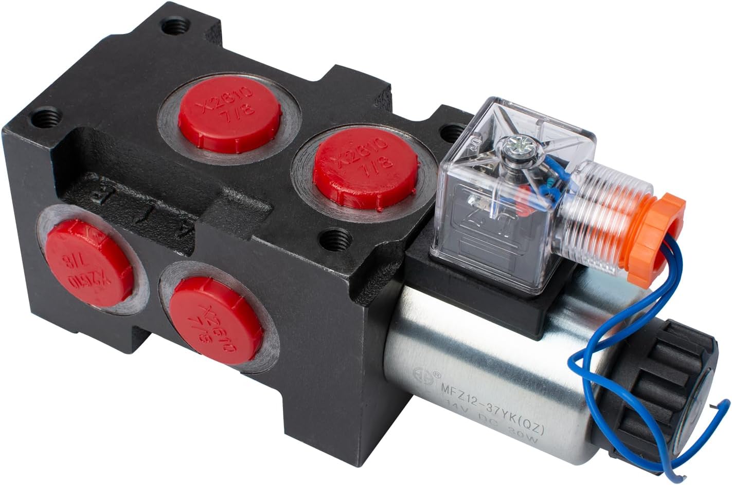 TOJIZEN Hydraulic Solenoid Diverter Valve, 13 GPM DC 12V Hydraulic