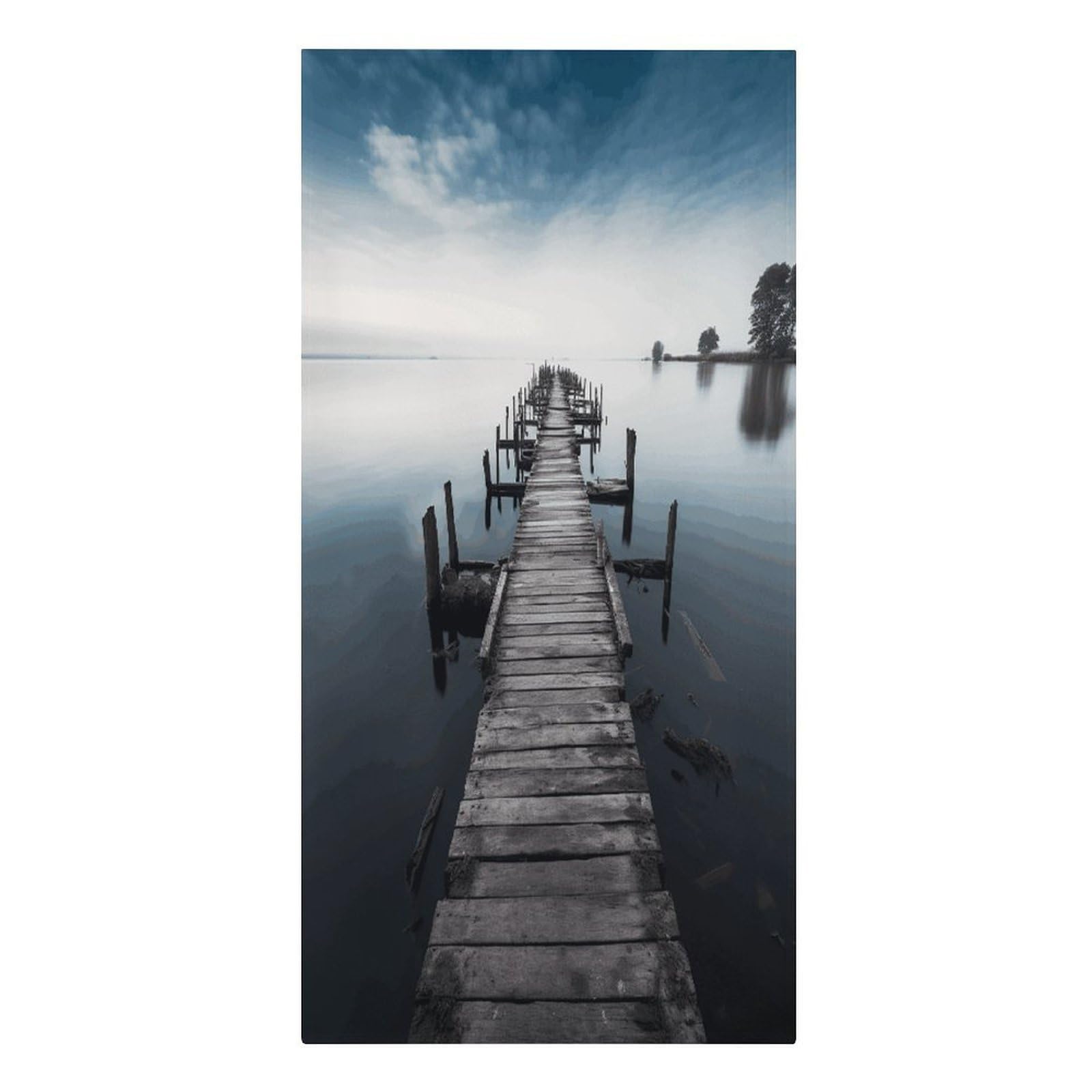 Fekiloot Men's Style Old Wood Pier Above Calm Water Large Beach Towel, Travel Towel For Adults Wo, Pool Towels For Beach, Camping, Swim Pool, Gym, Sports& Yoga 61.4"X30.3"