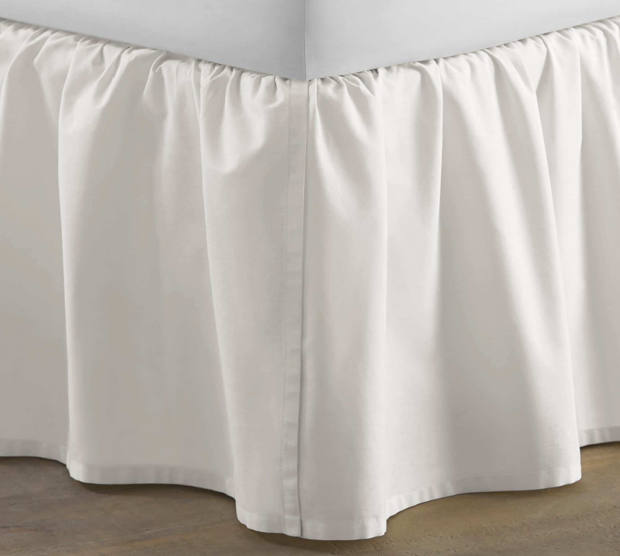 Laura Ashley Home Solid White Ruffled Bedskirt, Twin