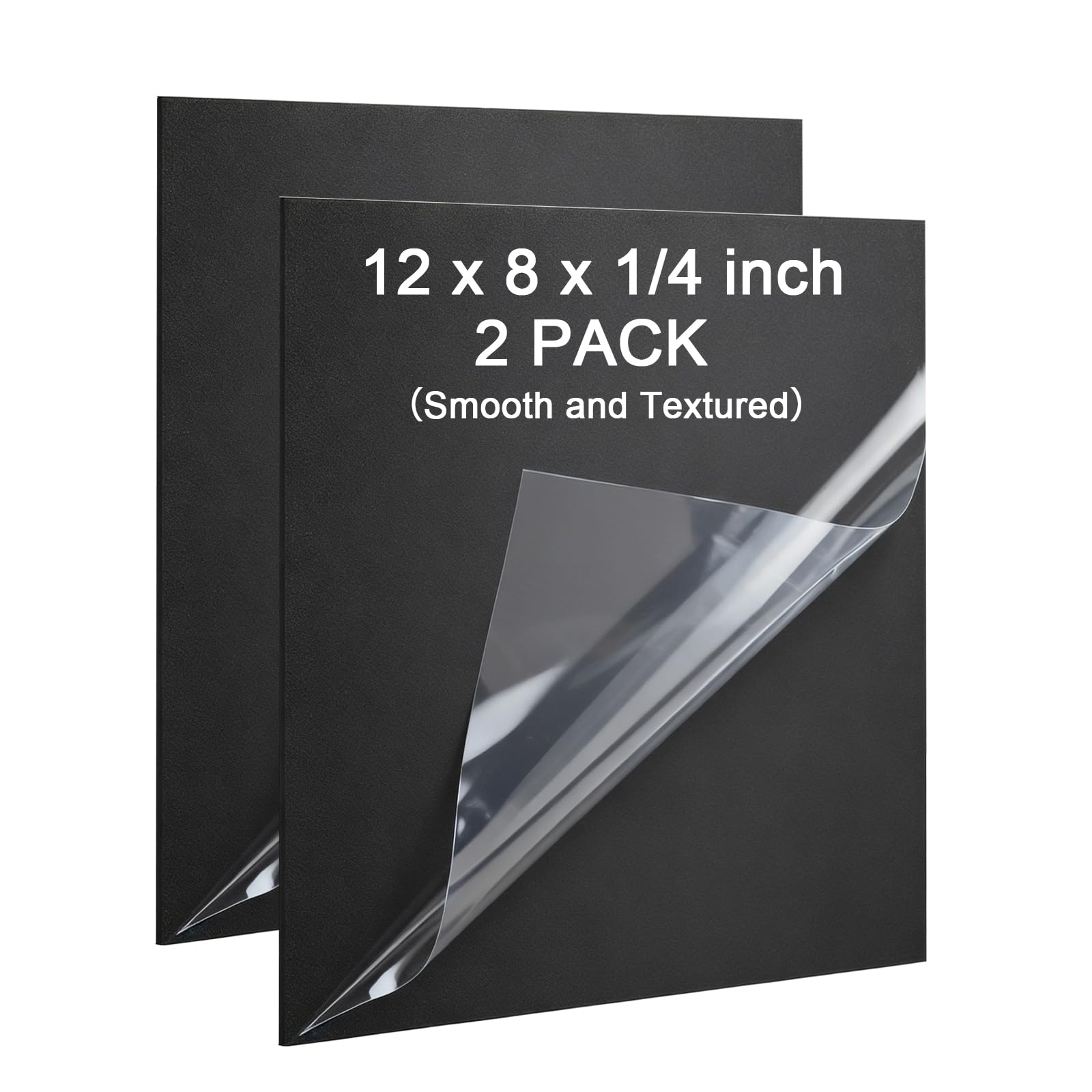 Black ABS Plastic Sheets - 3 Pack 1/8" Rigid Boards -9 Black ABS Plastic Sheets - 3 Pack 1/8" Rigid Boards -9