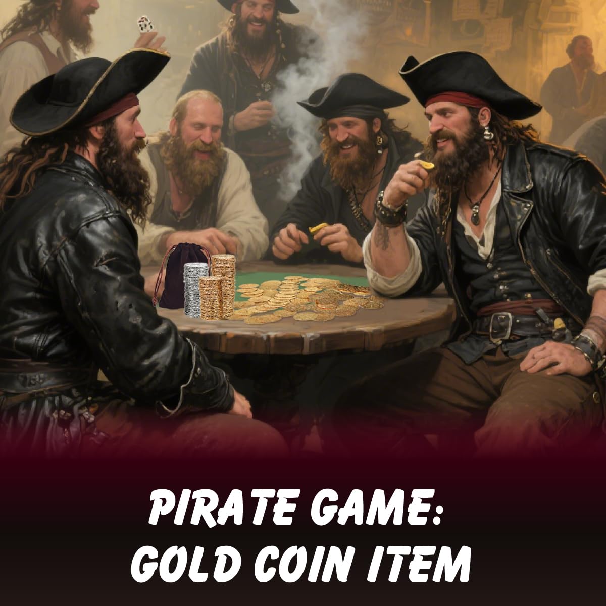 ZUCOS Piraten Münzen Zubehör,Goldmünzen-Set, Metall Goldtaler Deko Dublonen für DND Brettspiele, Cosplay, Realistische Mittelalter Geld-Imitation, Piratenschatz (Gold and Silver 102 PCS, Large)