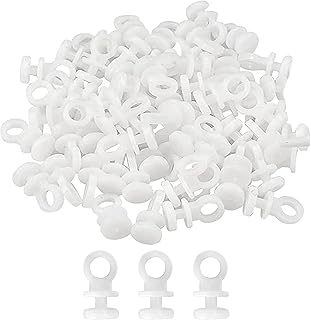 100pcs Curtain Track Gliders,Plastic White Curtain Hooks Curtain Hooks Caravan Curtain Hooks Plastic White Curtain Track Rail Glider Hooks