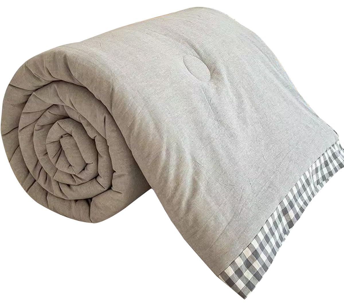 SYXMPFRHO ﻿Quilted Bedspreads Double Single King, Coverless Duvet Reversible Lightweight Microfiber Coverlets Quilt Comforter Easy Care Sofa Blanket Throw(H,150 * 200CM)