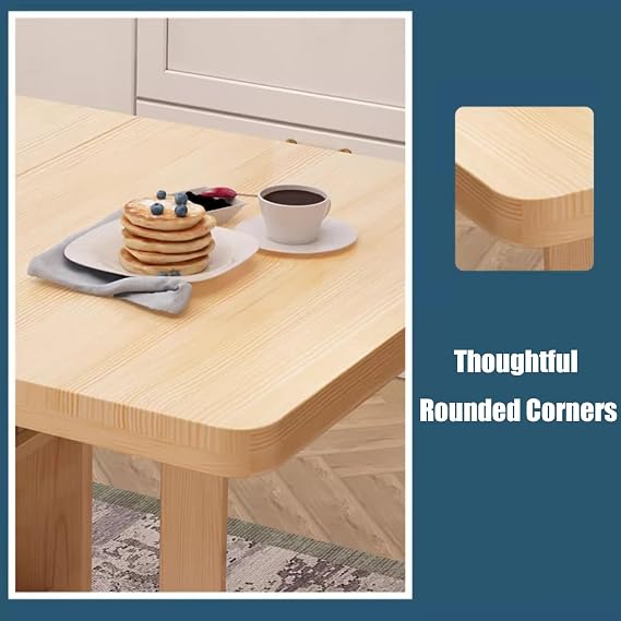 Folding Dining Table Drop Leaf Table, Space Saving Drop Leaf Dining Tables with 2-Layer Storage Shelf, Solid Wood, Utility Extendable Tables for Small Spaces(Color4,120x80cm/47.2x31.5in)
