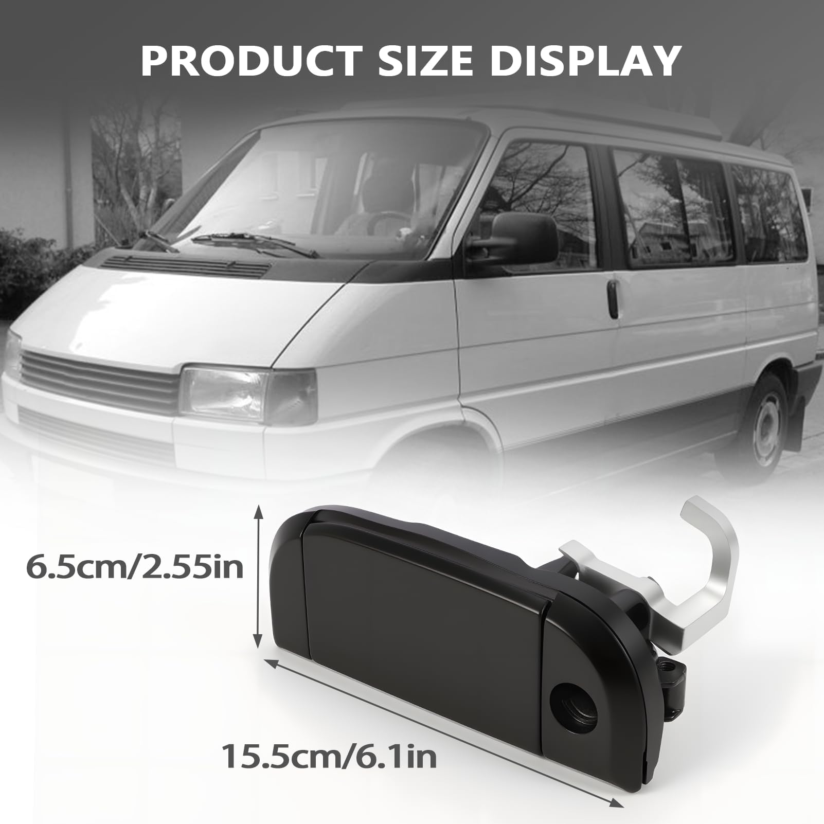 Türgriff Außen Fahrerseite (links vorne) para T4 Transporter IV– Inkl Dichtung – 701837201 7018372051C Kompatibel Ersatzgriff Türgriff