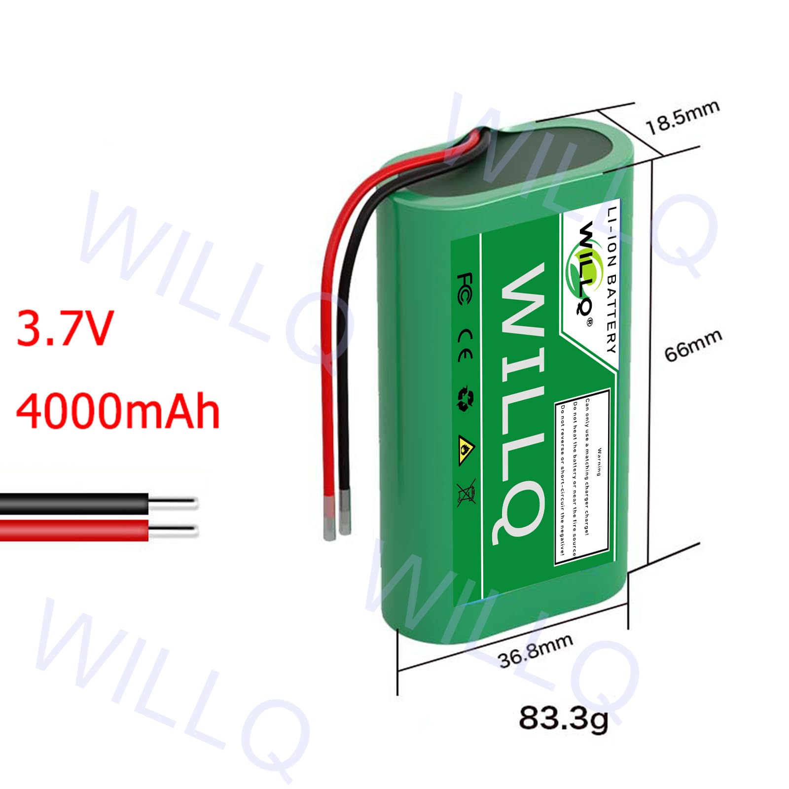 Baterías Iones Litio Recargables 3,7V 5200mAh 4000mAh 2300mAh 2000mAh con PH2.0/XH2.54 para Productos electrónicos de Bricolaje/Juguetes/batería de iluminación,4000mah