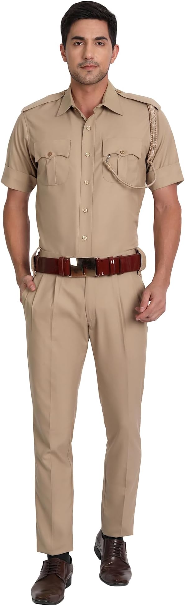 uniformer Khakhi Half Sleeves Shirt + Trouser (4XL)