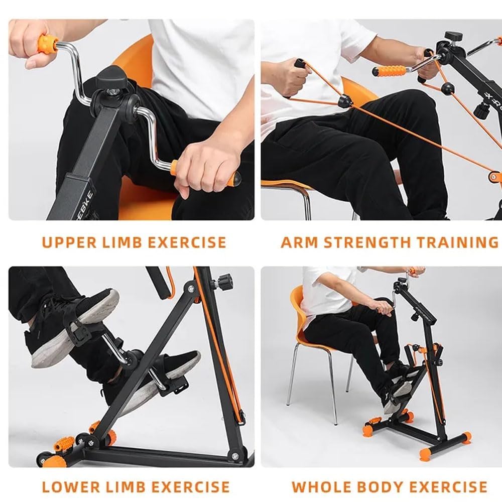 X&Z-XAOY Home Pedal Cyclette per Tutto Il Corpo Pedalatore Pedalatore per Mani Braccia Gambe E Ginocchia Attrezzatura Fitness Regolabile per Anziani, Anziani
