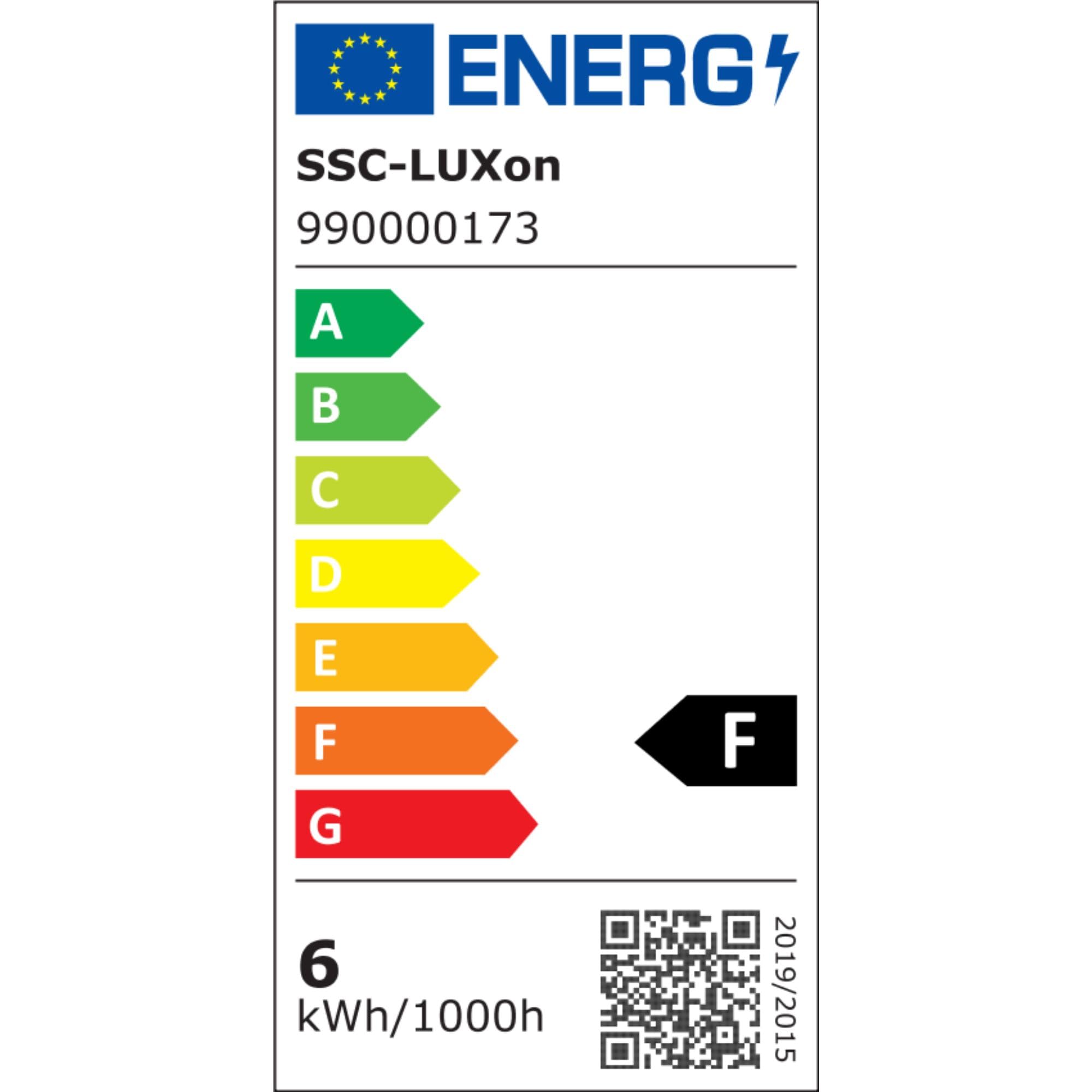 SSC-LUXon 6 Stück GEXIA Einbauspots weiß gold Ø 110mm inkl. LED Leuchtmittel 6W dimmbar 230V - Einbaustrahler mit drei Lichtfarben