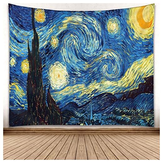 omnihabits Tapiz, paño de Pared, tapicería, Colcha, Manta Impression Detallada (Van Gogh, 230 x 180 cm)