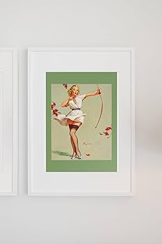 Amazon.com: 1950s Gil Elvgren PinUp Sexy Blonde Archery Poster