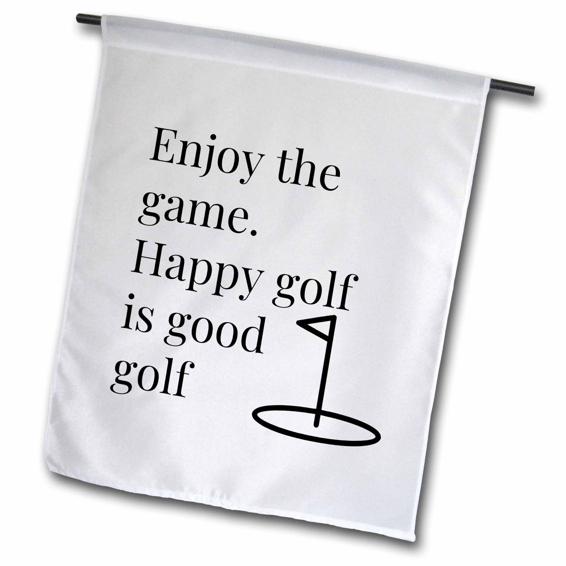 3dRose Text of Enjoy The Game Happy Golf is Good Golf - Flags (fl-383575-1)