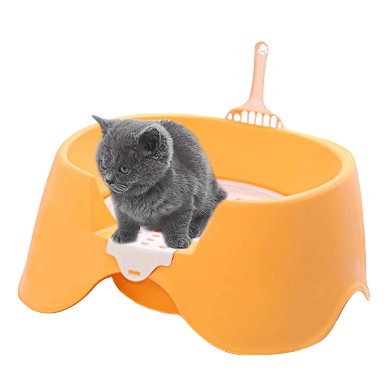 Bac à Litière pour Chat Plateau pour litière | Plateau Ouvert à Bords Hauts pour Chaton, Chats de Grande Taille et Lapins - Idéal pour Maison, Petit Appartement, Magasin