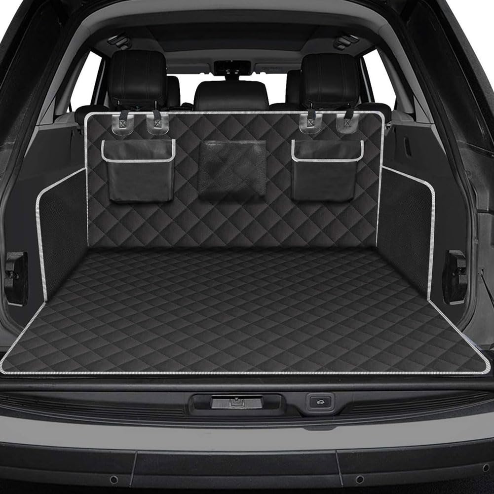 Tapis De Coffre Voiture pour Chien pour Dodge Durango I II Ramcharger Nitro, Housse Protection Coffre Chien ImperméAble Anti-Rayures Lavable avec Poches