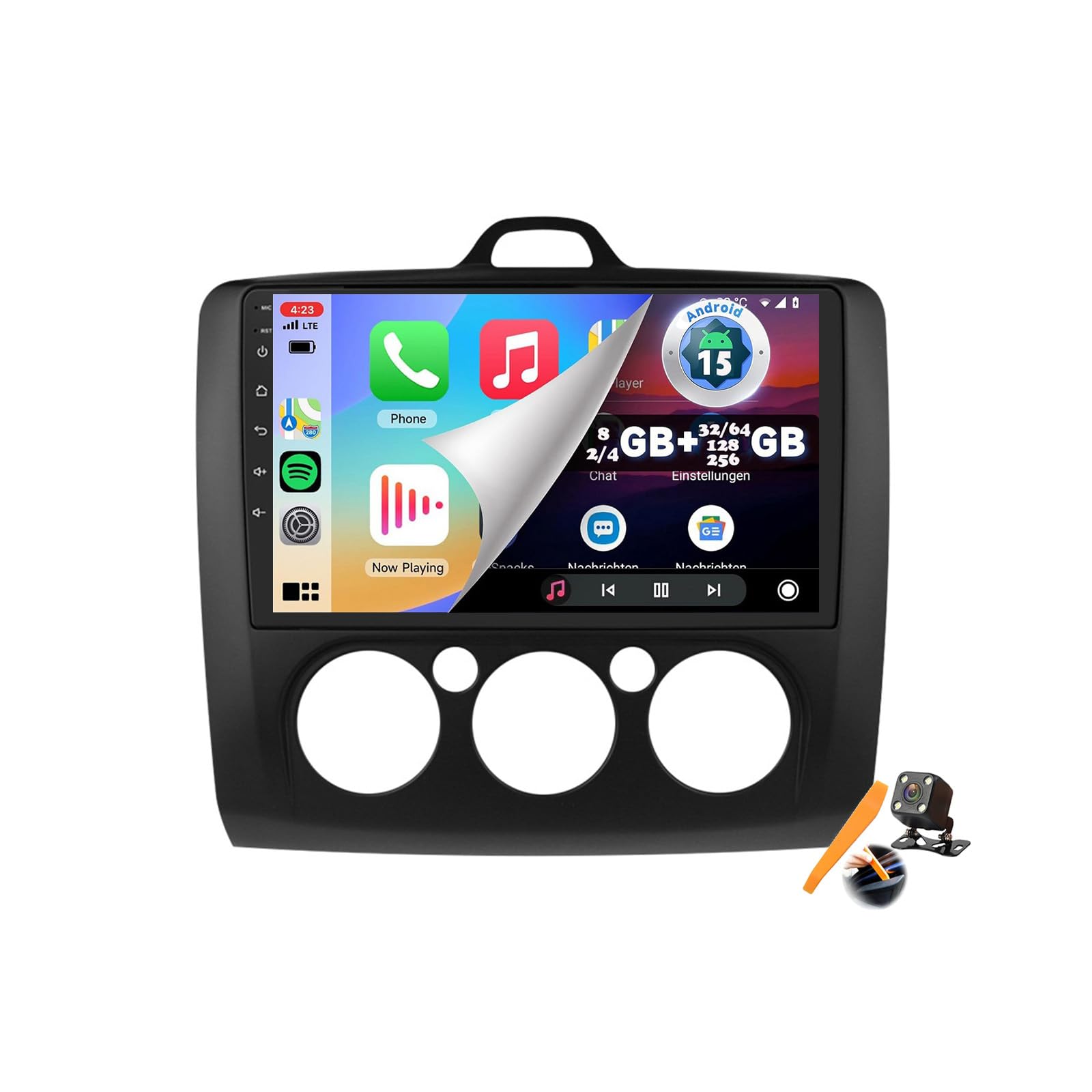Reproductor multimedia M6 Pro1 Android 15.0 de 9 pulgadas para Focus 8