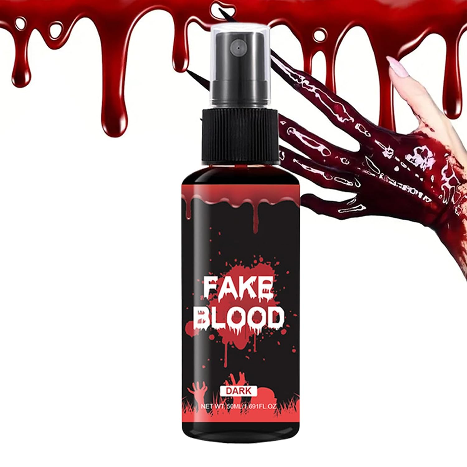 Halloween Fake Blood, 50ml Plasma Bottle for Costume Makeup, Realistic Gel with Thick Texture and Easy Application, Cosplay Prop for Haunted House Masquerade Stage Party