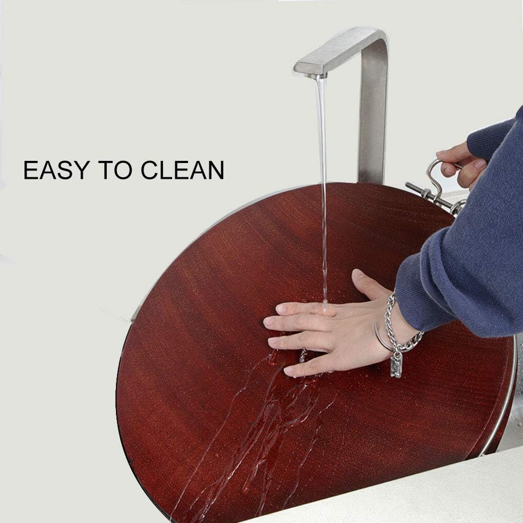 Chopping Board Chopping Board Cutting Board Round Solid Wood Whole Wood with Hanging Handle 5Cm Thick Cutting Board (39 * 5Cm)