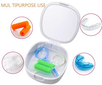 Aligner remover tool, With a Retainer Case with mirror and vent hole, used for oral care removal (2 pack)