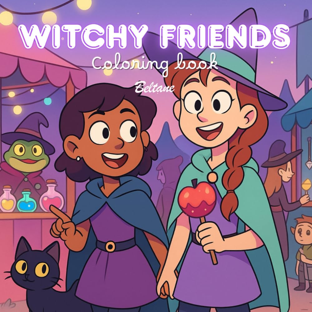 Witchy friends: Coloring book